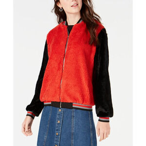 Gypsies & Moondust Juniors Striped Bomber Jacket Size-X-Large